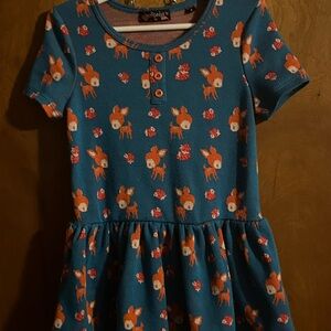 Tempted Girls Size 4 Year Blue Deer Shirt Top